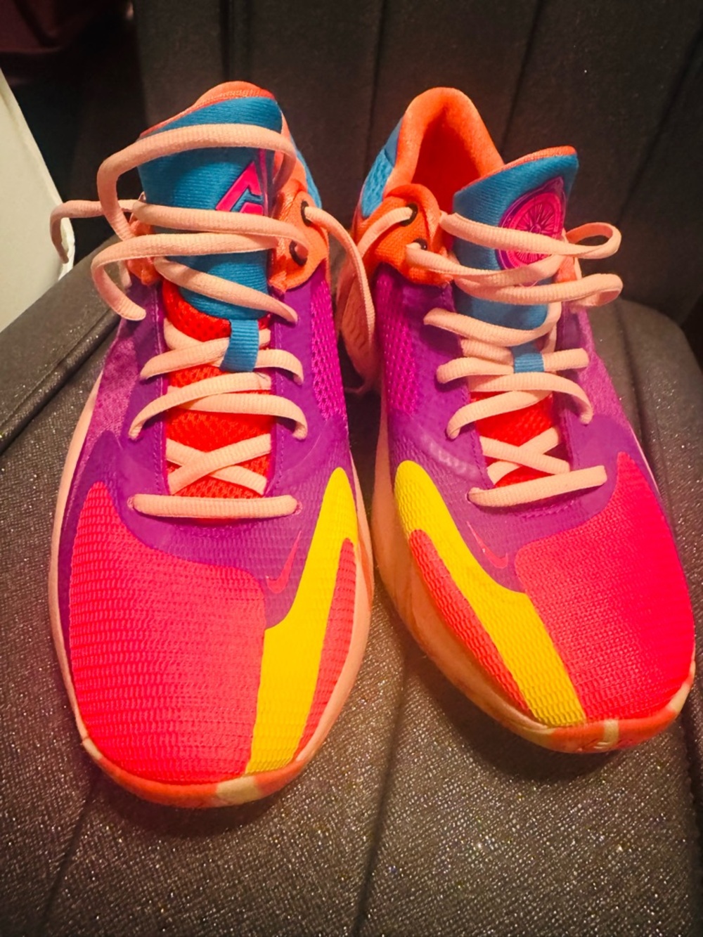 ‼️‼️Nike Bright Orange & Pink Running Shoes - Youth 7Y-9W